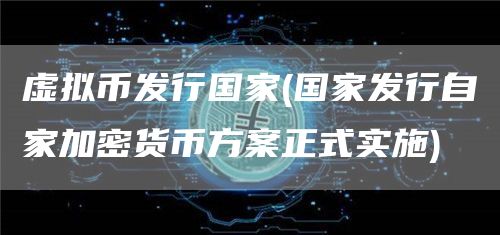 虚拟币发行国家 - 国家发行自家加密货币方案正式实施